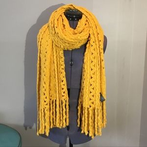 Mixit Mustard Chunky Knit Scarf/Shawl